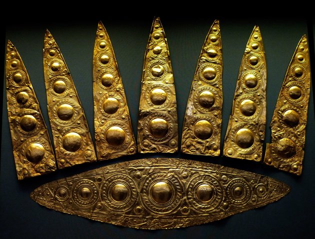Arany temetkezési diadém Mükénéből, i. e.1600–1500.