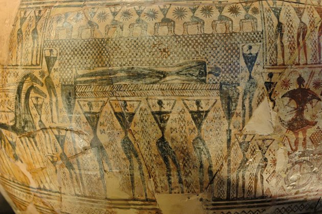 Ókori görög váza temetési jelenettel