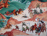 A mongolokat elsöprő tájfun ábrázolása