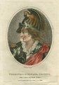 Thalesztrisz amazon királynő portréja egy 18. század végi brit könyvben