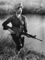Egy kétszeresen megözvegyült, 24 éves, női vietkong gerillaharcos a Mekong-delta mellett 1973-ban